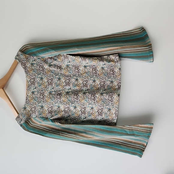 Vintage Boho Chic Printed Cotton Jersey Top - Picture 6 of 6